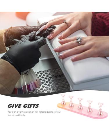 COHEALI 1 Set Nail Practice Holder Acrylic Nail Art Display Stand Magnetic Fake Nail Holder Training Nail Stands Nail Art Holder Rack Nail Tips Practice Rack Plastic Cosmetic Fixture Pink Yellow - Buy Online on GoSupps.com