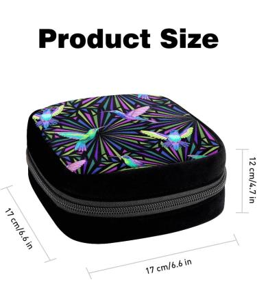 GIAPB Period Bag - Art Colorful Bird Design | Sanitary Napkin Storage & Makeup Pouch - Color1257 - Buy Online on GoSupps.com