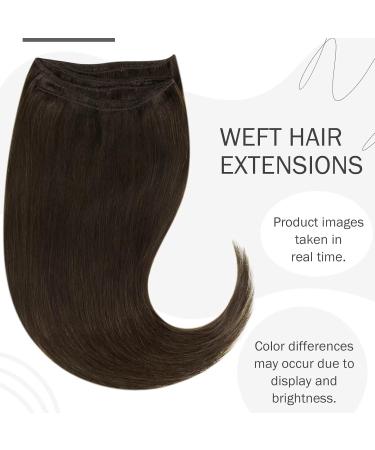 Hetto Real Hair Extensions 35cm Dark Brown #4 Remy Tresses for Sew-In | 80g Natural Look - Buy Online on GoSupps.com