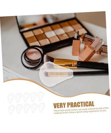 Mipcase 50 Pcs Makeup Brush Lids - Clear Cosmetic Brush Protectors & Covers for Travel - Lipstick & Mask Brush Guard - Buy Online on GoSupps.com