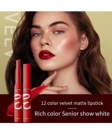 12 Colors Matte Lipstick Set - Waterproof, Long Lasting & Non-stick Cup Lip Makeup - Nude Shades - 12 Pcs Gift Set - Buy Online on GoSupps.com