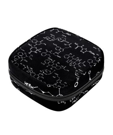 Women bands storage bag menstrual cup pocket girl travel big capacity make-up ladies bandage organizer chemical elements pattern