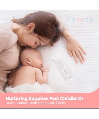 Popped Reusable Hot & Cold Packs - Postpartum Perineal Ice Pack for Pain Relief - 2 Gel Packs for Hemorrhoids & Cramping - Buy Online on GoSupps.com