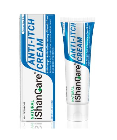 iShanCare Anti Itch Soothing Cream Extra Strong Skin Itch Relieving Ointment for Full Body Itching Caused by Seasonal Changes Dermatitis Eczema Rashes Psoriasis Hives Bu