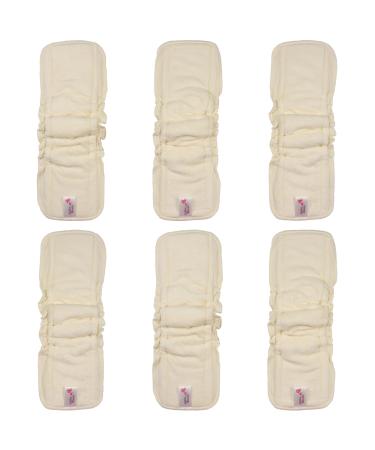 Littles and Bloomz 6 Bamboo Reusable Nappy Insert with Elastic Gussets 5 Layers Cloth Diaper Booster Liner BBC6 Bamboo Gusset 06