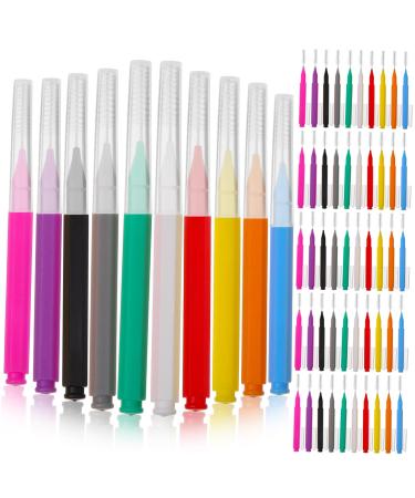 Beavorty 100 pieces of gimmle gums brackets toothbrowing eyebrow lamination brush bracken brush eyebrow lamination set dental floss