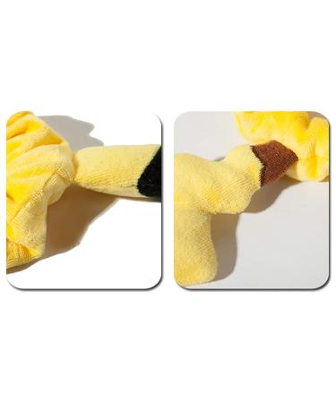 Cute Yellow Hair Scrunchies Set - Velvet Elastic Hair Ties for Kids & Adults - Ponytail Holder Bracelet - Cosplay Hair Accessories - 2 Pack - Buy Online on GoSupps.com