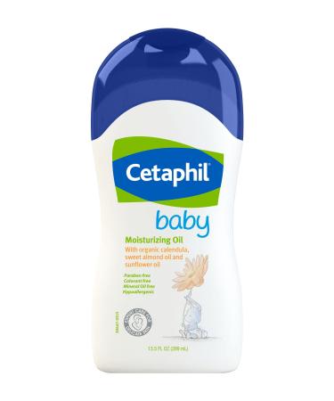 Cetaphil Baby Moisturizing Oil with Organic Calendula, Sweet Almond Oil & Sunflower Oil, 13.5 Ounce 13.5 Fl Oz (Pack of 1)