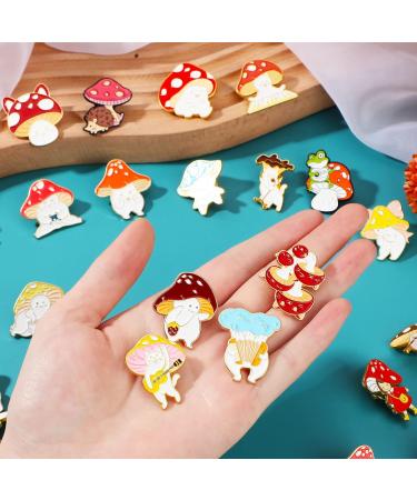 Cute Enamel Mushroom Pins Set - 30 Pcs Funny Anime Cartoon Aesthetic Brooch for Jackets, Backpacks, Hats - Assorted Jewelry Button Lapel Badge - Buy Online on GoSupps.com