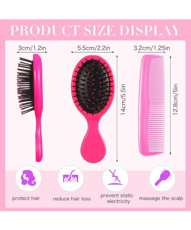 12 Pack Wet Hair Brush & Comb Set for Women Men Kids - Detangler & Detangling Travel Hair Brushes - Plastic Fine & Wide Combs for Curly Hair - Stylish Colors - Buy Online on GoSupps.com
