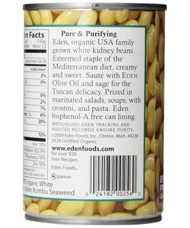 Eden Organic Cannellini White Kidney Beans 15 Oz - Buy Online Now! - Buy Online on GoSupps.com