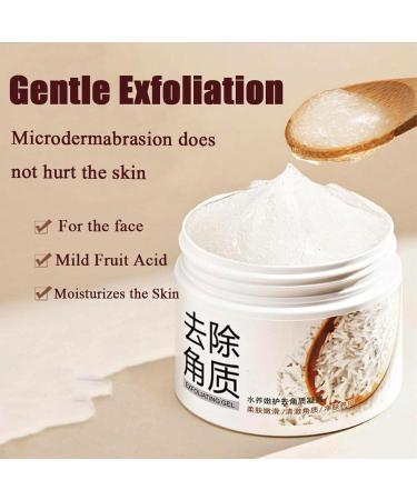 Exfoliante De Arroz Para Aclarar La Piel Rice Plant Extract Exfoliating Gel Exfoliante De Arroz Para La Cara Exfoliating Rice Cleansing Facial Scrub Deep Clean Brighter (2 pcs) - Buy Online on GoSupps.com
