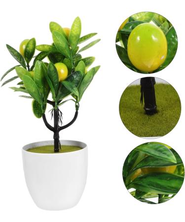 Zerodeko 2pcs Faux Lemon Potted Plant Mini Greenery Faux Plants Indoor Artificial Fruit Tree Bonsai Summer Flower Decor Ornament Office Lemon Tree Decors Plastic Desktop Decorations Yellow 11x6.5x26cm - Buy Online on GoSupps.com
