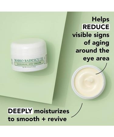 Mario Badescu Glycolic Eye Cream - Anti Aging Overnight Moisturizer with Vitamin E & AHA - 0.5 oz - For Fine Lines & Wrinkles - For Combination/Dry Skin - Buy Online on GoSupps.com