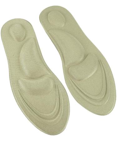 Orthotic Arch Support Insole for Flat Feet - Memory Foam Shoe Pad for Plantar Fasciitis Comfort (Women - Gold - Buy Online on GoSupps.com