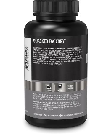 Jacked Factory Essentials Muscle Builder - ATP Muscle Builder for Men with Peak ATP to Support Muscle Gain Enhance Athletic Performance & Increase Strength - 30 Capsules - Buy Online on GoSupps.com