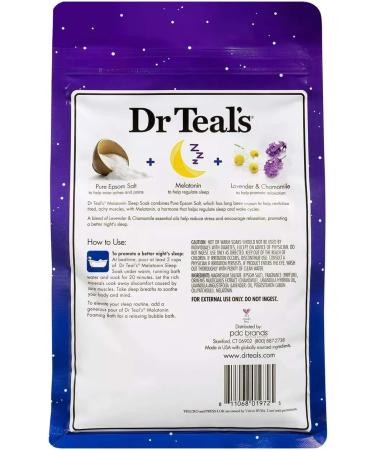 Dr Teal's Lavender & Melatonin Bath Soak Variety Gift Set (2 Pack 3lb Ea.) - Soothing Sleep Aid with Essential Oils & Epsom Salt for Pain Relief & Better Sleep - Buy Online on GoSupps.com