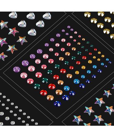 ZLXIN 10 Sheets Self Adhesive Rhinestone Stickers - Starlight Style Face Gems for Women, Festival Accessory and Nail Art Decorations - Buy Online on GoSupps.com