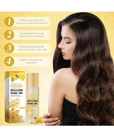 Znnhnn Hair oil with honey and rosemary extract deeply repairs dry split ends accelerates hair growth provides shine without greasy leaves for permanently damaged and dry hair 10 ml - Buy Online on GoSupps.com