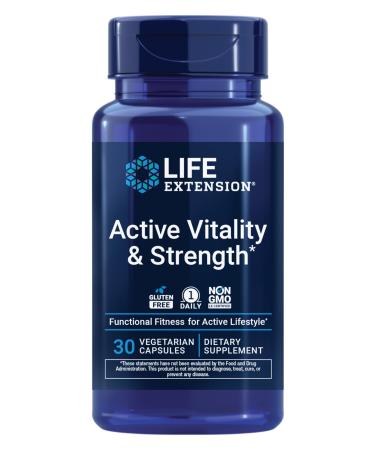 Life Extension Active Vitality & Strength Functional Fitness Muscle Health Physical Independence 1-Daily Non-GMO Gluten-Free 30 Capsules