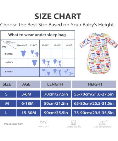 MIKAFEN Baby Sleeping Bag 3.5Tog | Long Sleeves 100% Organic Cotton | 6-18 Months - Buy Online on GoSupps.com