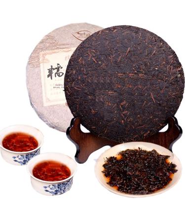 Yunnan ripe Puer tea material sticky rice fragrant SHU Pu-Erh tea cake 357g