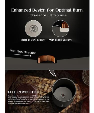 DOWAN 8oz Black Ceramic Jar Scented Candle - Rich Lavender Woods Wood Wick 45+ Hours - Non-Toxic Decor for Men's Cave & Bedroom - Buy Online on GoSupps.com