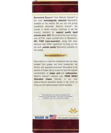 Buy Nature's Answer Resveratrol Reserve Cellular Complex 5 fl oz - Anti-Aging & Antioxidant Support - Buy Online on GoSupps.com