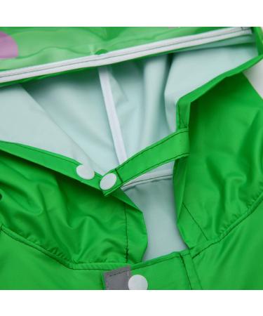 De feuilles Kids Button Rain Suit - Waterproof Hooded Green Frog Jumpsuit (4-6 Years) - Buy Online on GoSupps.com