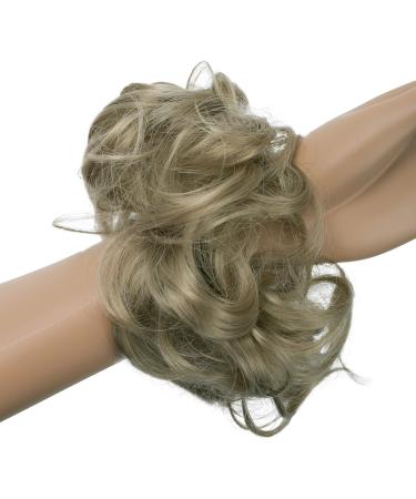 CAISHA by PRETTYSHOP Large Curly Messy Bun Hairpiece Scrunchy - Natural Blonde #24A G14E - Buy Online on GoSupps.com
