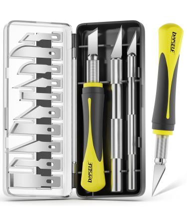 DIYSELF 16-Piece Craft Knife Set  3-Piece Hobby Knife with 10-Piece Exacto Blades  Precision Art Knife for Pumpkin Carving  Modeling  Exactly Knife - Buy Online on GoSupps.com