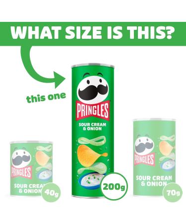 Pringles Sour Cream & Onion Crisps 200g - Delicious Snack for Anytime - Buy Online on GoSupps.com