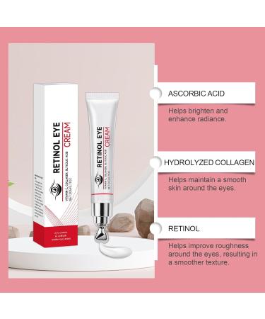  Hengxuan Retinol eye cream - Gentle moisturizing treatment for dark circles and puffiness firming moisturizer with hyaluronic acid and peptides non-greasy day cream for everyone - Buy Online on GoSupps.com