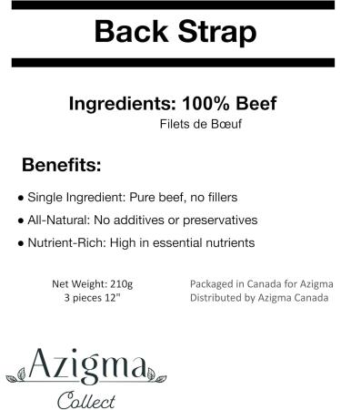 Premium Back Strap Dog Treats - 210g - Buy Online on GoSupps.com