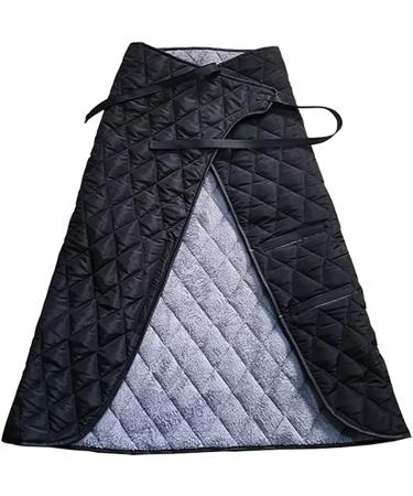 Winter Wheelchair Warm Blanket Waterproof Fleece Lining Comfortable Aldult Keep Warm Windproof Lower Body Leg Cozy Cover for The Elderly Disabled Seniors Black