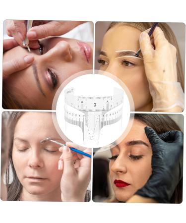 BIUDECO 10pcs Eyebrow Design Ruler Brow Ruler Sticker Eyebrow Tracer Measuring Ruler White Cosmetic Plastic - Buy Online on GoSupps.com