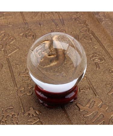 Hztyyier 40mm Clear Crystal Ball - Natural Quartz Healing Sphere with Stand | Rare Asian Gemstone for Meditation & Decor - Buy Online on GoSupps.com