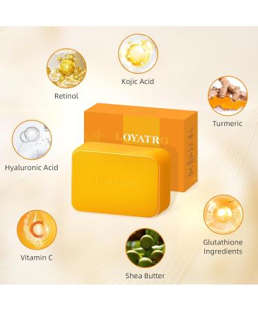 Turmeric Soap for Dark Spots - Kojic Acid & Deep Cleansing for All Skin Types | Gentle Face & Body Soap for Men & Women - Buy Online on GoSupps.com