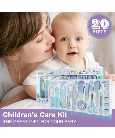 PhantomSky Baby Healthcare and Grooming Kit 20 in 1 Electric Nail Trimmer Set - Blue | Nursery Care Set for Newborns and Toddlers | Travel Essential Haircut Tools - Buy Online on GoSupps.com