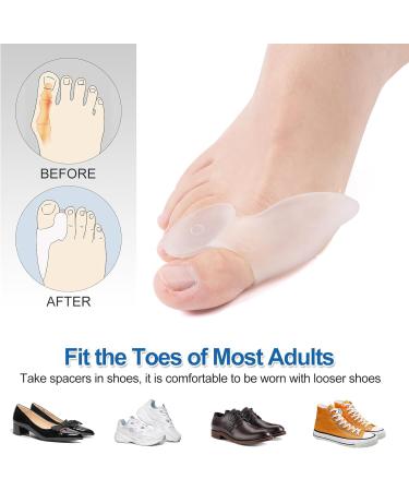 2 Pairs Gel Toe Separators - Bunion Pain Relief & Corrector for Men & Women | Comfortable Toe Spacers for Better Alignment - Buy Online on GoSupps.com