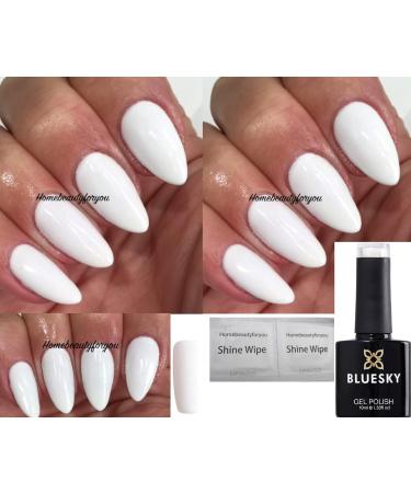 Bluesky White Best Coverage Nail Gel Polish CS61 UV LED Soak Off 10ml - Buy Online on GoSupps.com