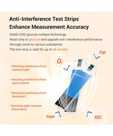 Cofoe Diabetes Testing Kit - Glucose Meter, 100 Test Strips, Lancets, Carrying Case - Buy Online on GoSupps.com