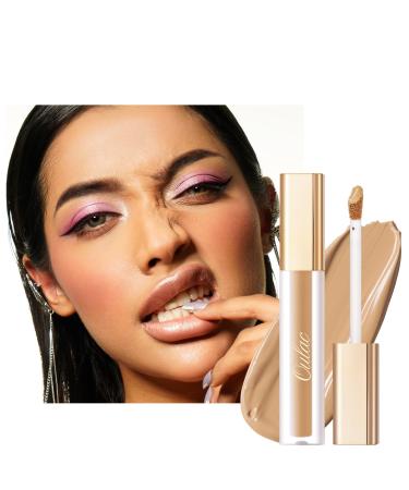 Oulac Hydrating Concealer Makeup | Medium coverage concealer for dark circles | Makeup concealer that nourishes the skin Golden Tan concealer vegan 3.8ml Golden Tan (C5)