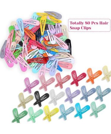 80 Pcs 2-Inch Snap Hair Clips Barrettes for Girls - Non-Slip Hair Accessories for Women, Kids, Teens, Toddlers - Buy Online on GoSupps.com