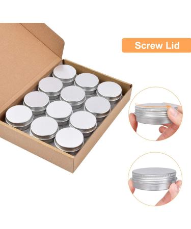 Sopito Aluminum Tins - 24 Pack 60ml Empty Round Tins for Lip Balm Cosmetics Mini Candles & Crafts - Buy Online on GoSupps.com