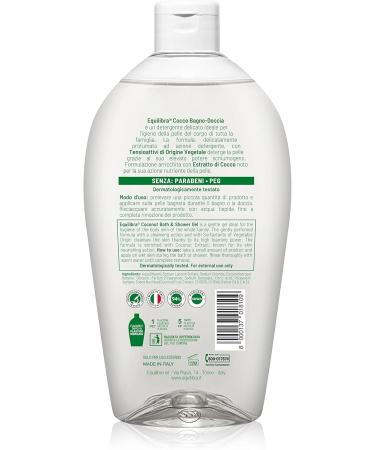  Equilibra Equilibra Body coconut bathroom shower delicate coconut with cleansing and nutritious action suitable for the whole family with coconut extract and surfactants of plant origin 1000 ml - Buy Online on GoSupps.com