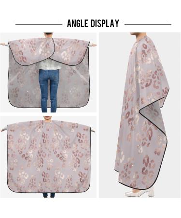 Bolaz Waterproof Barber Cape - Rose Gold Leopard Haircut Bib for Men & Women | Unisex Hair Cutting Cape | Multicolor One Size - Buy Online on GoSupps.com