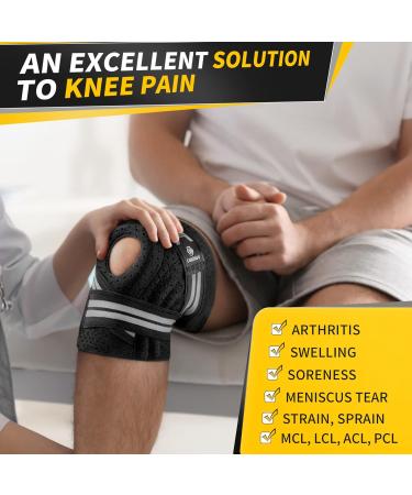 Buy CAMBIVO Knee Brace for Pain Relief | Adjustable Compression Support for Men & Women | Side Stabilizers for Gym & Running - Buy Online on GoSupps.com