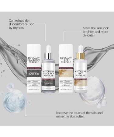 QGuoJie Gentle rice scrub solution black and white rice ampoule duo for face and body moisturizing pore reducer all skin types gentle peeling 100 ml white + Black Rice White+Black Rice - Buy Online on GoSupps.com