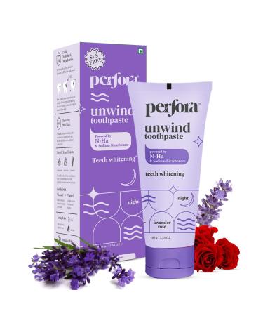 Teeth Whitening & Superior Cleaning | SLS & Fluoride Free Toothpastes | N-Ha for Teeth Remineralisation Healthy Gums & Complete Dental Care Lavender Rose - Pack of 1